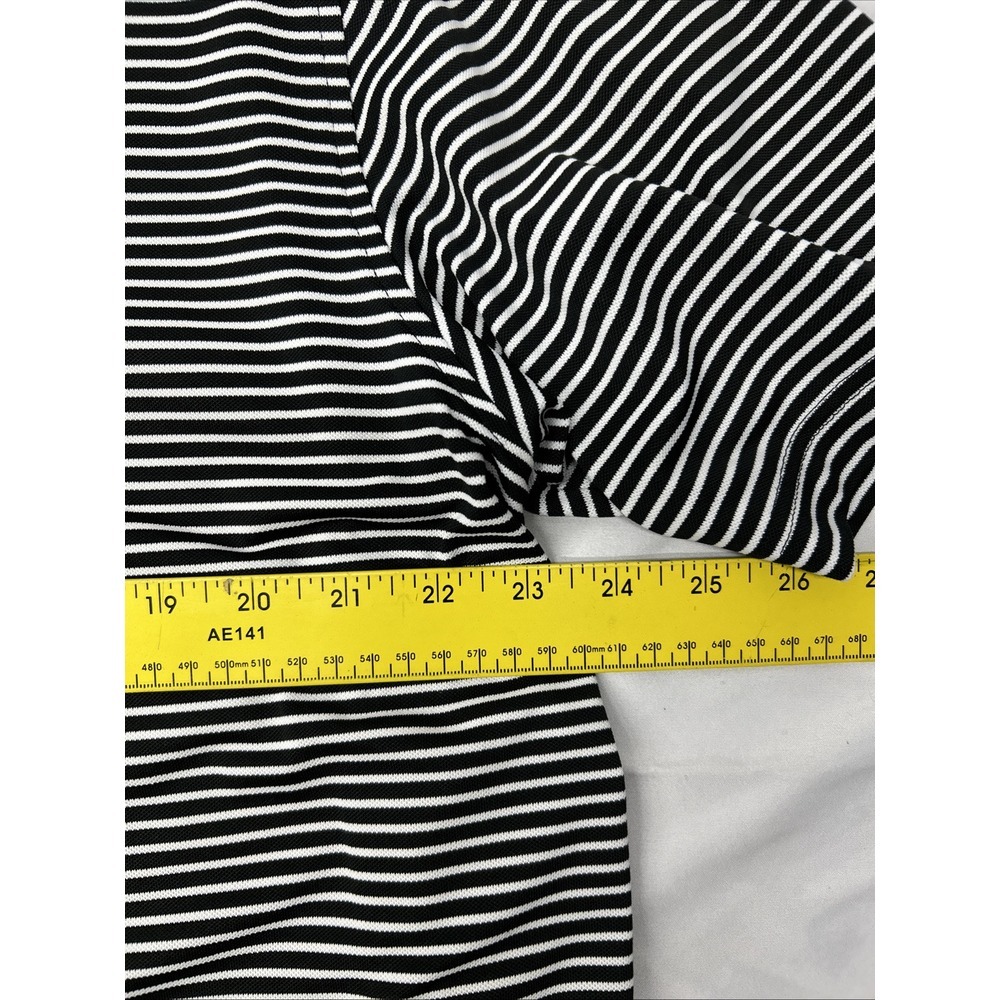 Peter Millar Shirt Mens XL Black White Polo Summer Comfort Striped Stretch - Picture 10 of 11